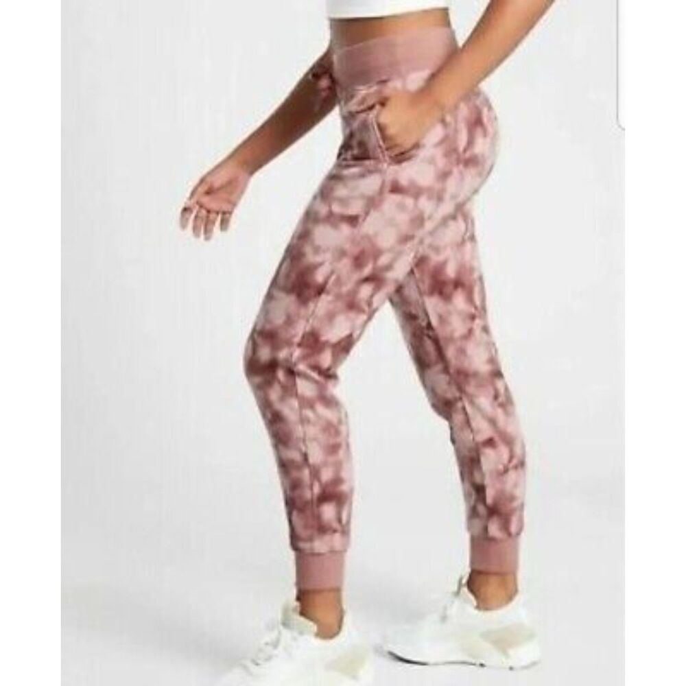 Athleta Women's Balance Printed Jogger Pants Serene Hearth Rose